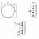 Lampa mers inapoi, 75x75, LED, 2 suruburi, cu cablu si mufa, FT-410 LED SS Super Seal Fristom