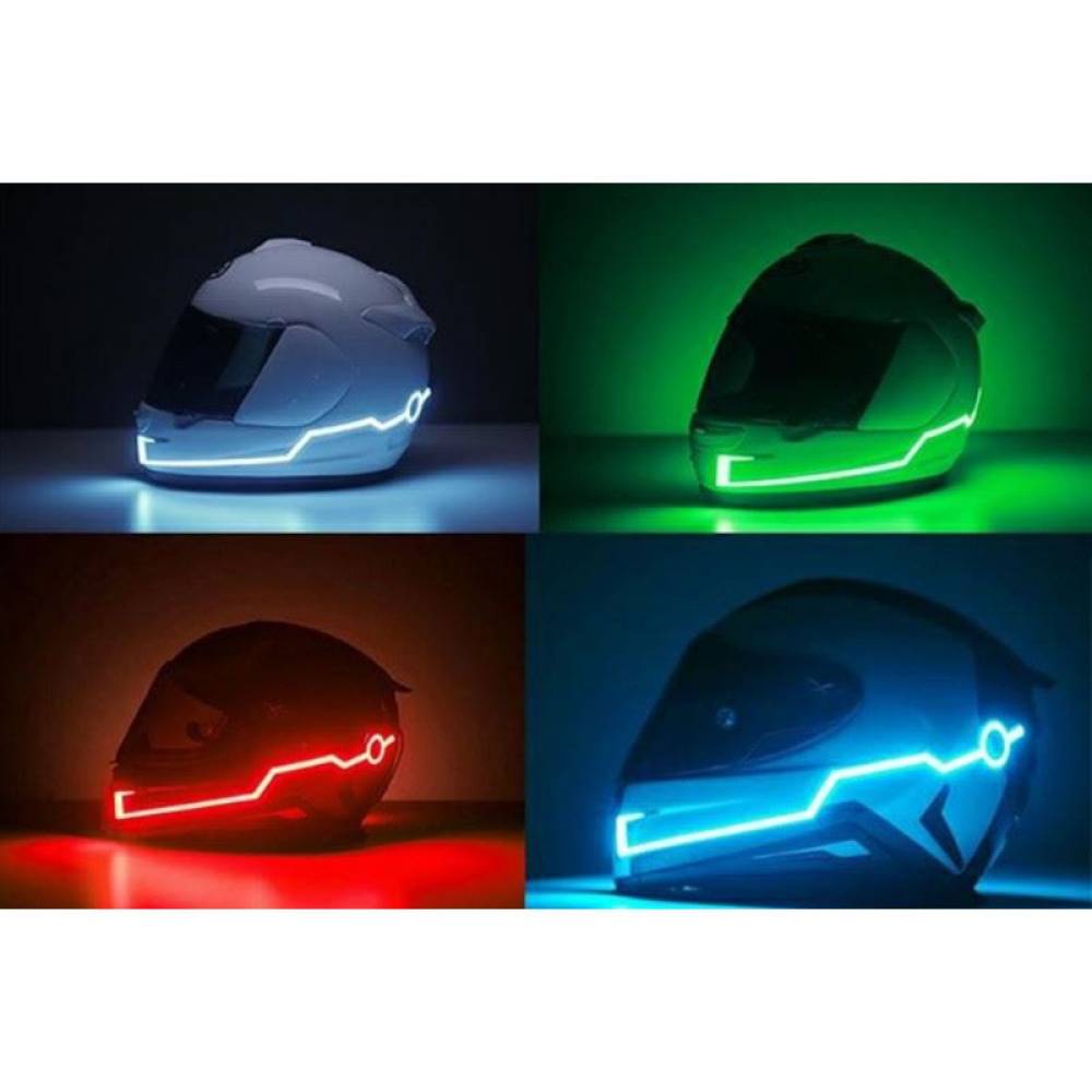 Banda LED pentru casca moto, rosu, JUQ01 