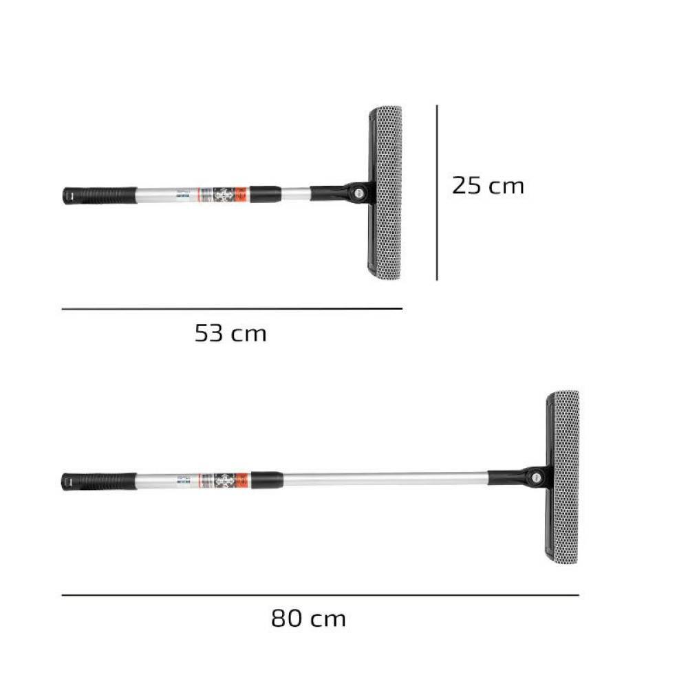 Curatitor geam, cu maner telescopic L25, 50-80cm, lama 25cm, 407.32 Heyner