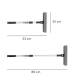 Curatitor geam, cu maner telescopic L25, 50-80cm, lama 25cm, 407.32 Heyner