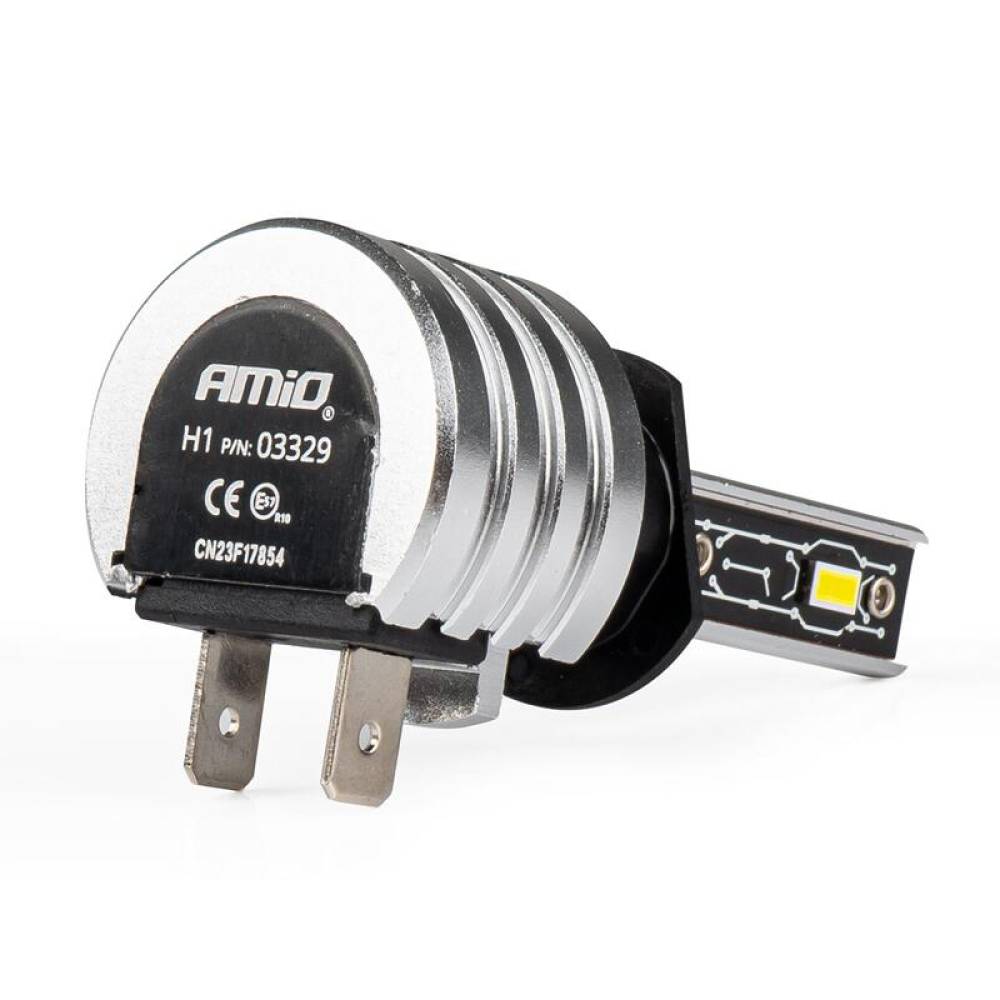 Set 2 becuri H1, cu LED, 12V, 42W, 3600lm, 6500K, 03329 Amio Set 2 becuri H1, cu LED, 12V, 42W, 3600lm, 6500K, 03329 Amio
