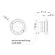 Lampa gabarit fi28, cu LED, incastrabila (fi19.6), rosie FT-074C Fristom