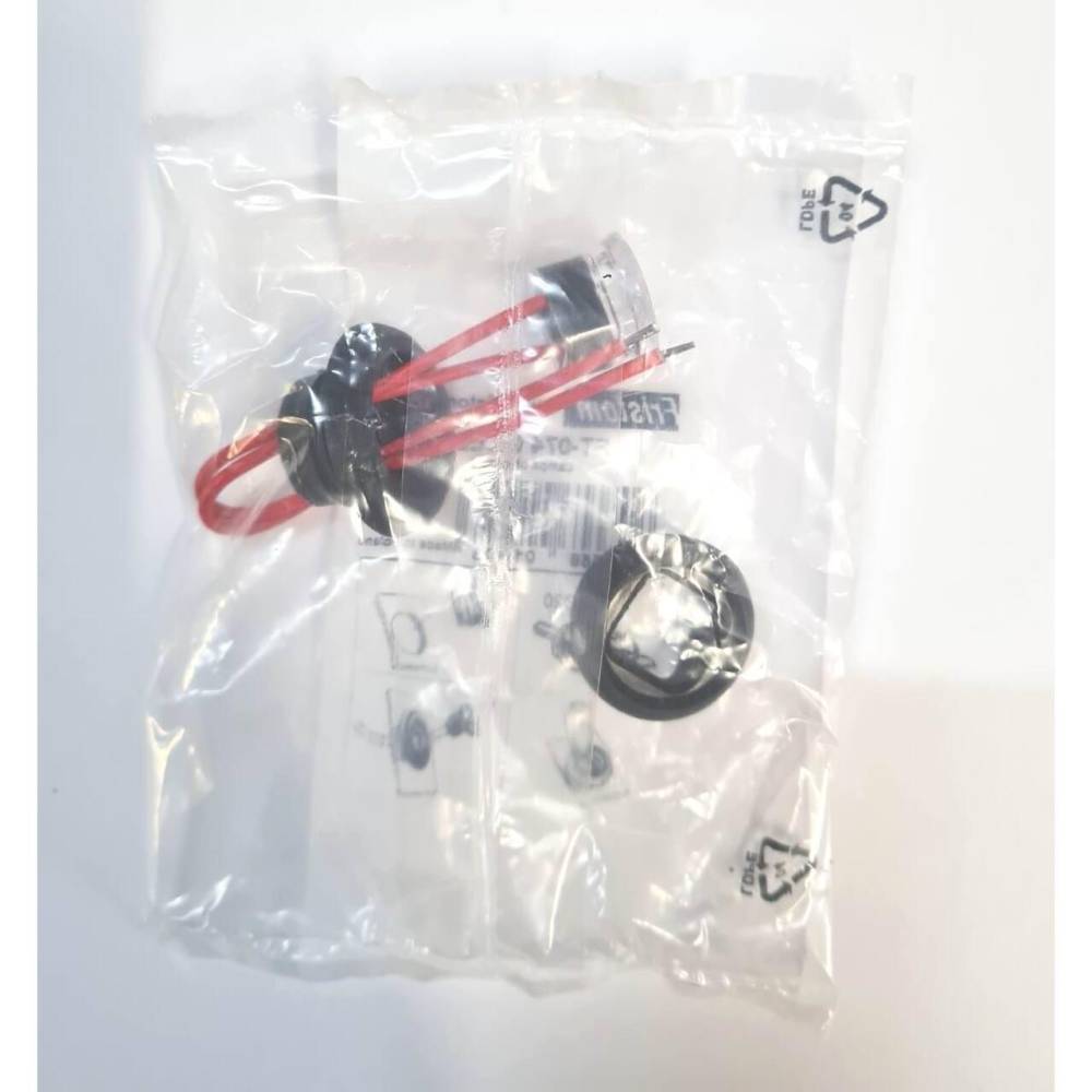 Lampa gabarit fi28, cu LED, incastrabila (fi19.6), rosie FT-074C Fristom