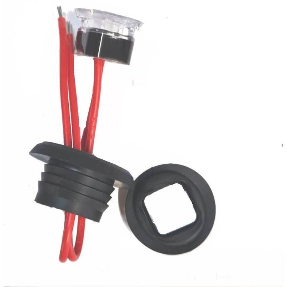 Lampa gabarit fi28, cu LED, incastrabila (fi19.6), rosie FT-074C Fristom