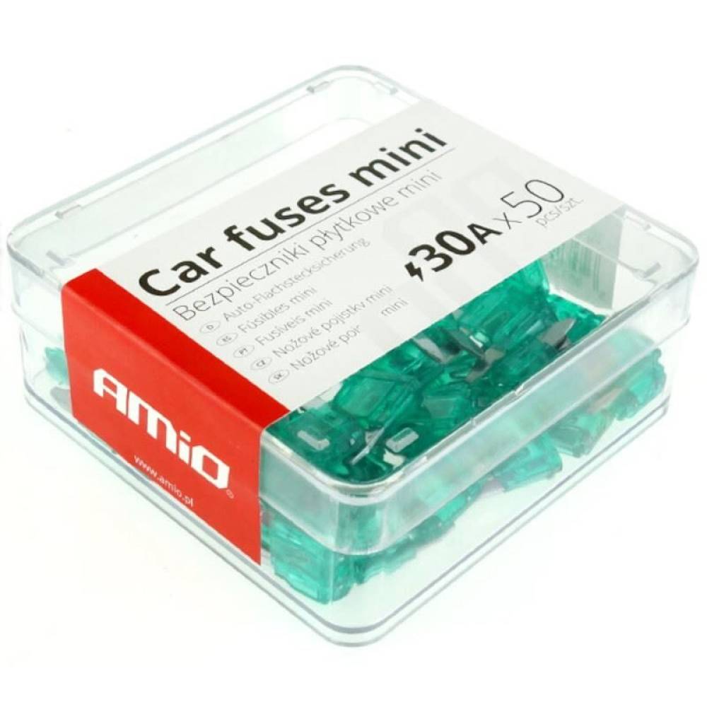 Sigurante plate MINI, 30A, 16mm, cutie 50 bucati 02223 Amio
