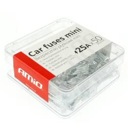 Sigurante plate MINI, 25A, 16mm, cutie 50 bucati 02222 Amio