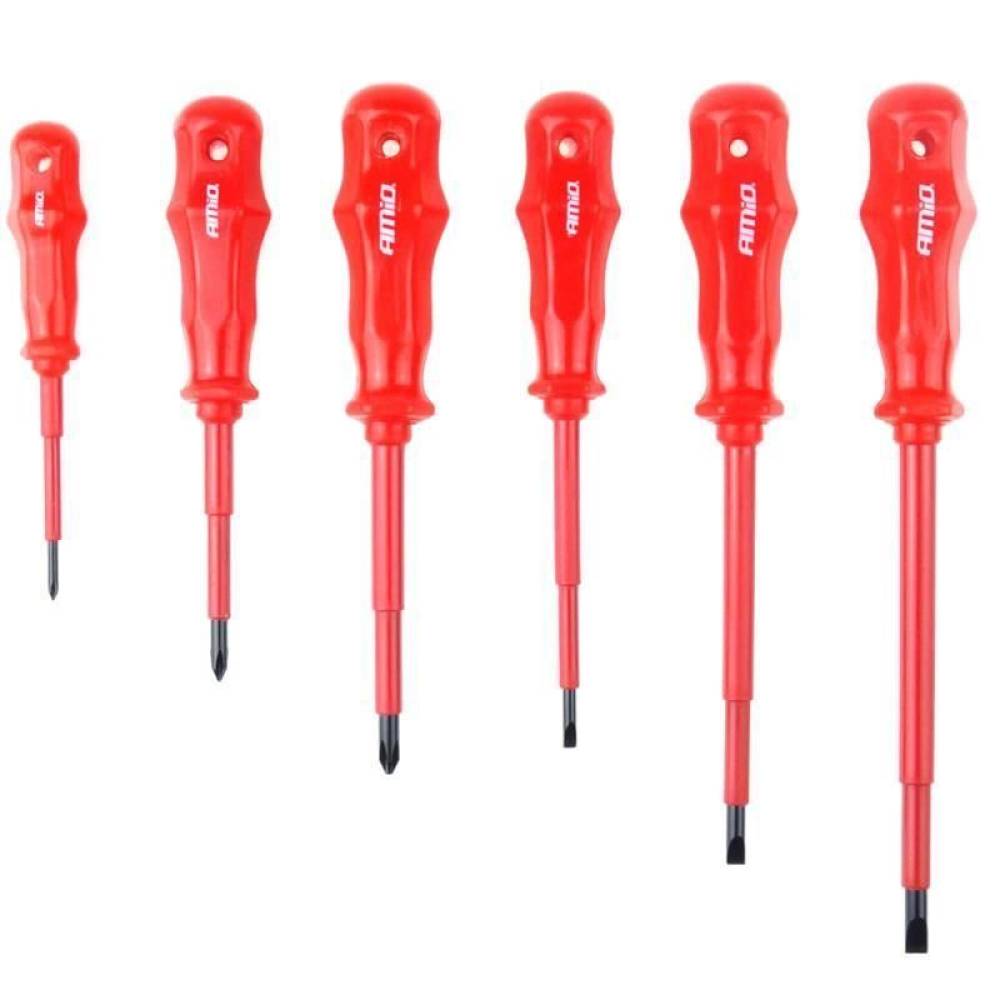 Set 7 surubelnite, 3 plus, 3 minus, izolate, 02410 Amio