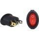 Buton basculant eliptic ON/OFF, 1 faza cu LED rosu, BU02 02461 Amio