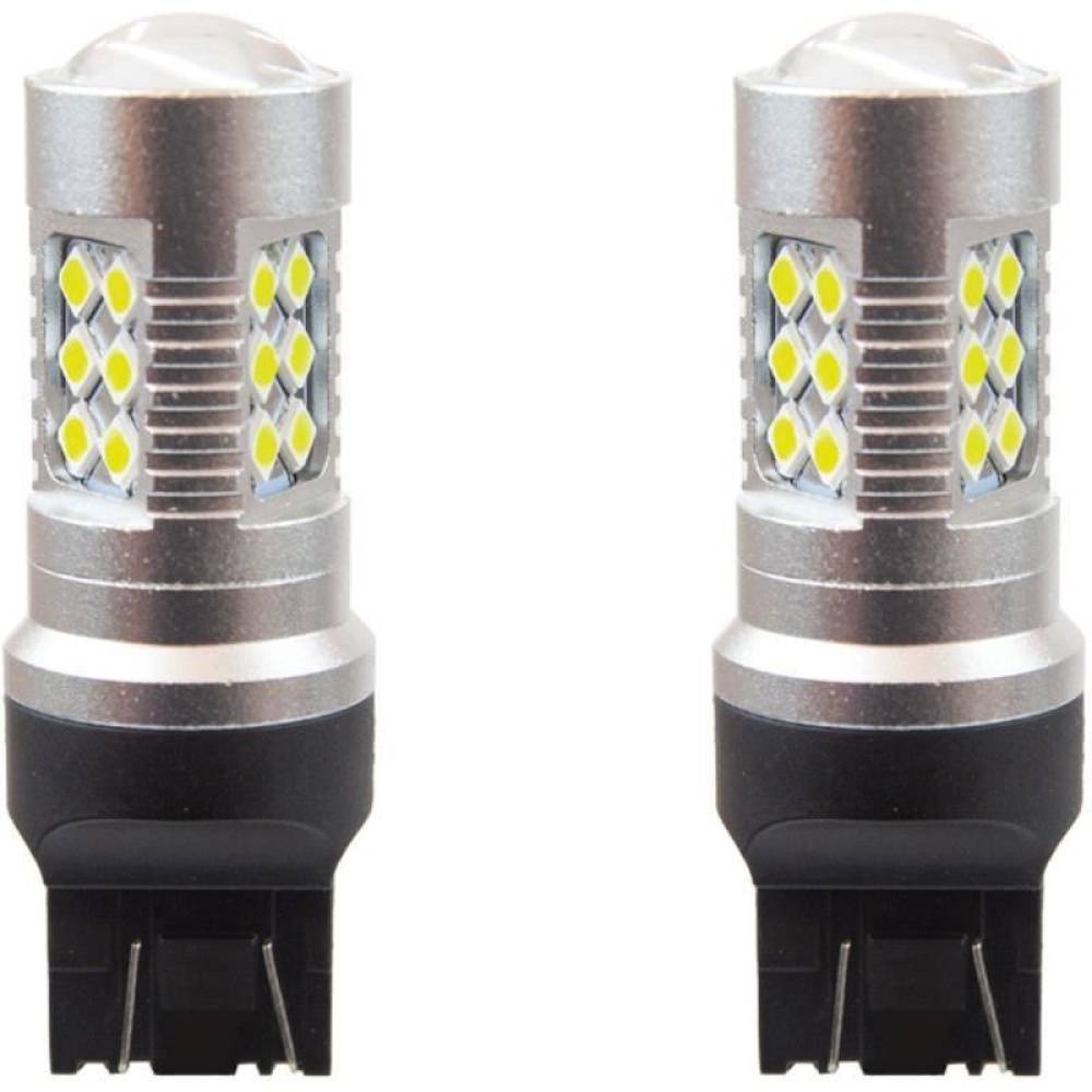 Set 2 becuri pozitie si frana, T20, 24 LED-uri, SMD3030, 12/24V, W21/5W 7443 CANBUS, 02126 Amio Set 2 becuri pozitie si frana, T20, 24 LED-uri, SMD3030, 12/24V, W21/5W 7443 CANBUS, 02126 Amio