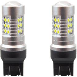 Set 2 becuri pozitie si frana, T20, 24 LED-uri, SMD3030, 12/24V, W21/5W 7443 CANBUS, 02126 Amio