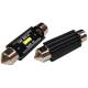 Set 2 becuri sofit 12V/24V C5W 41mm 1 LED tip SMD 1860, UltraBright CANBUS 02444 Amio