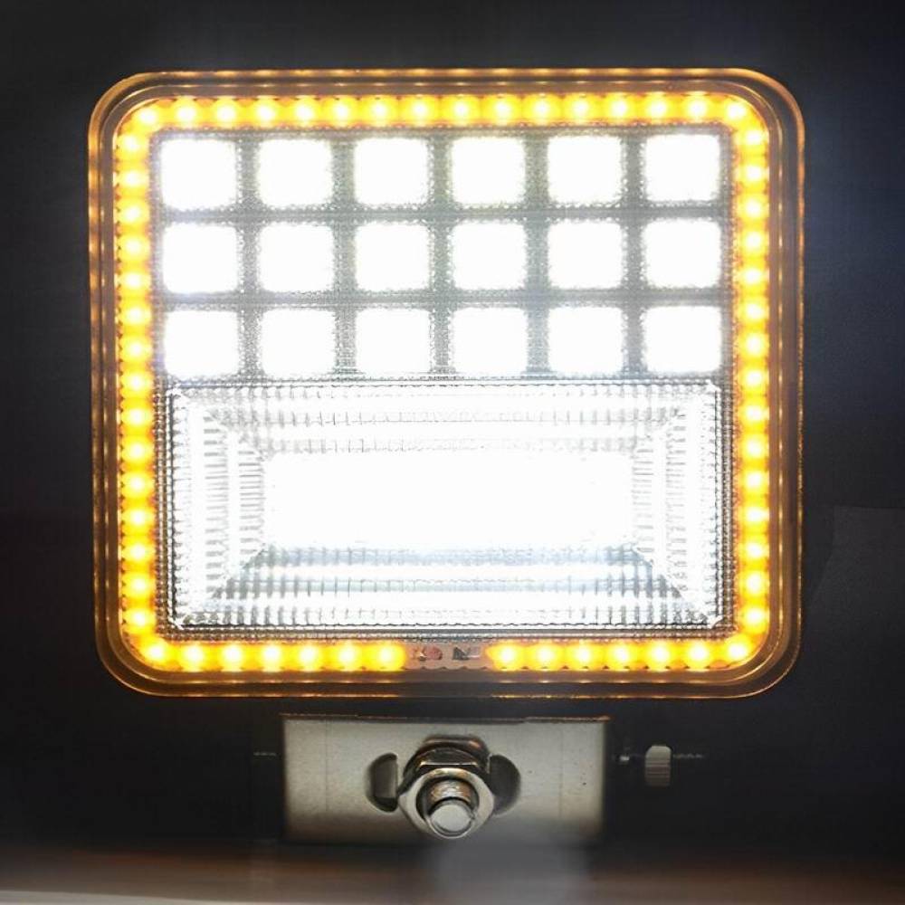 Proiector lucru 110x110, 2 functii, LED, 9-30V, 45W, 3360lm, Combo cu Angel Eyes AWL12, 02426 Amio