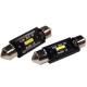Set 2 becuri sofit 12V/24V C5W 39mm 1 LED SMD1860 UltraBright, CANBUS 02443 Amio
