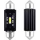 Set 2 becuri sofit 12V/24V C5W 39mm 1 LED SMD1860 UltraBright, CANBUS 02443 Amio