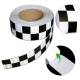 Autocolant banda reflectorizanta tip fagure taxi alb-negru, 6cmx25m