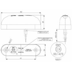 Lampa gabarit 82x24, LED, LD 370 Horpol Lampa gabarit 82x24, LED, LD 370 Horpol
