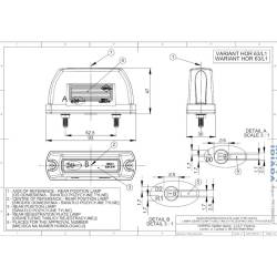 Lampa gabarit 93x30, LED, HOR63 LD712 Horpol