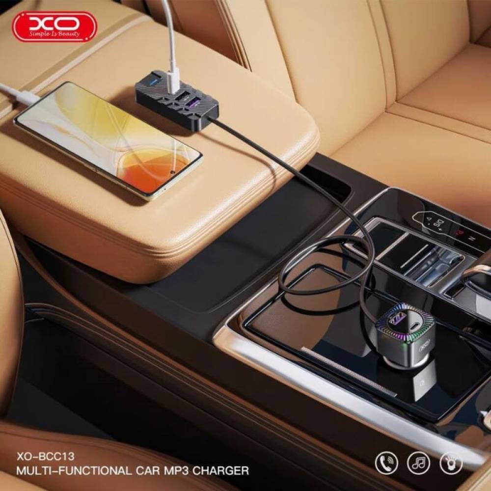 Modulator FM, MP3, bluetooth, USB-C PD30W, USB-A , microfon incorporat, \art XO-BCC13
