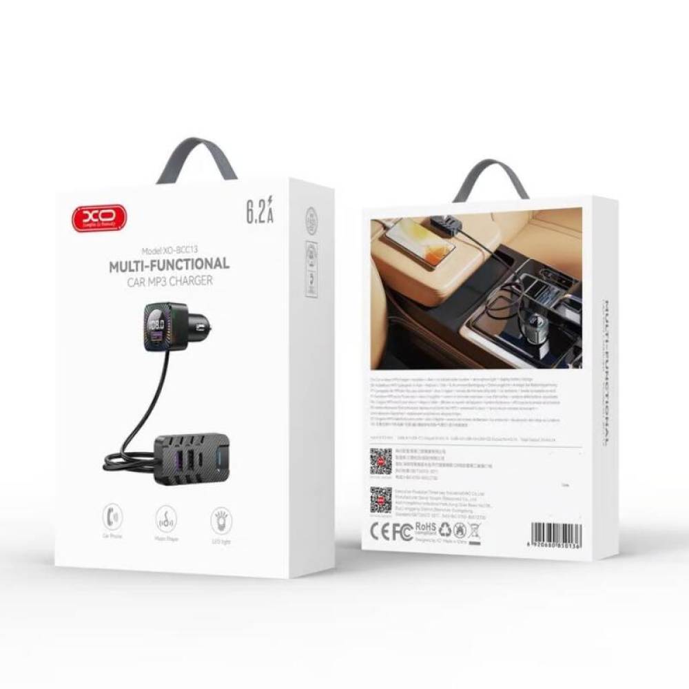 Modulator FM, MP3, bluetooth, USB-C PD30W, USB-A , microfon incorporat, \art XO-BCC13