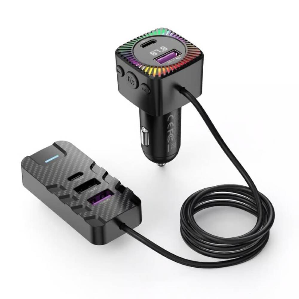 Modulator FM, MP3, bluetooth, USB-C PD30W, USB-A , microfon incorporat, \art XO-BCC13