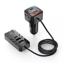 Modulator FM, MP3, bluetooth, USB-C PD30W, USB-A , microfon incorporat, \art XO-BCC13