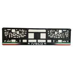 Suport numar scris IVECO, fundal negru, Dobre Suport numar scris IVECO, fundal negru, Dobre
