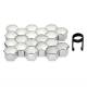 Set 21 capacele plastic, pentru prezoane 19inch, crom, G21304 Amio 