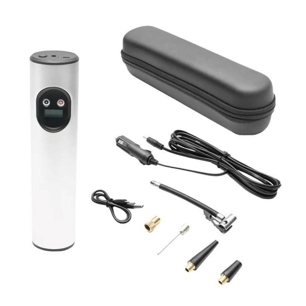 Compresor aer portabil, wireless, cu acumulator, 6000Am, incarcare cu USB, 10.3bar, 12.4V, 60W, manomentru digital programabil, Breckner Germany 