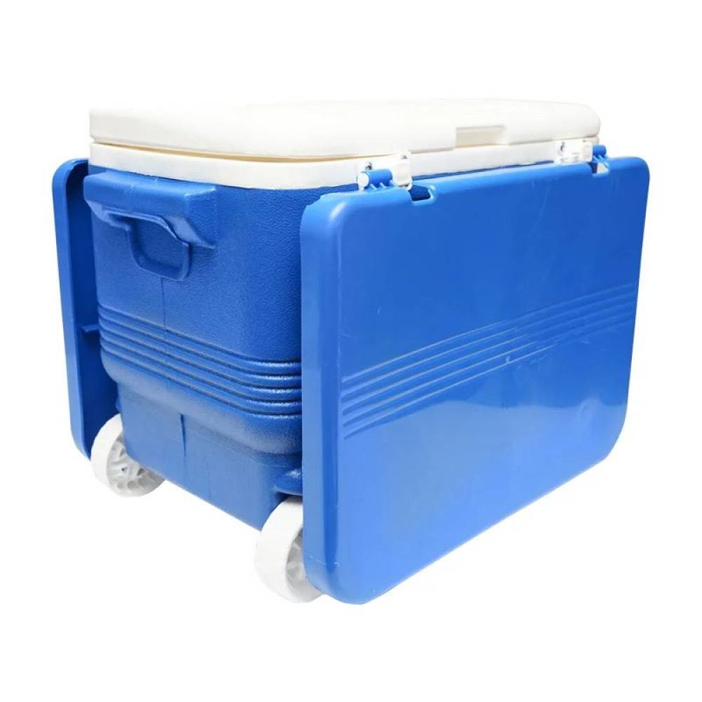 Lada frigorifica 45L cu masa si 2 scaune pliabile, cu roti, albastra  BK90326