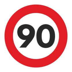 Autocolant reflectorizant limita viteza, fi15cm, 90km/h, 5201-90 Automax