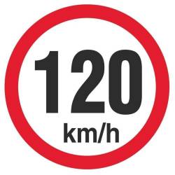 Autocolant reflectorizant limita viteza, fi15cm, 120km/h, 5201-120 Automax