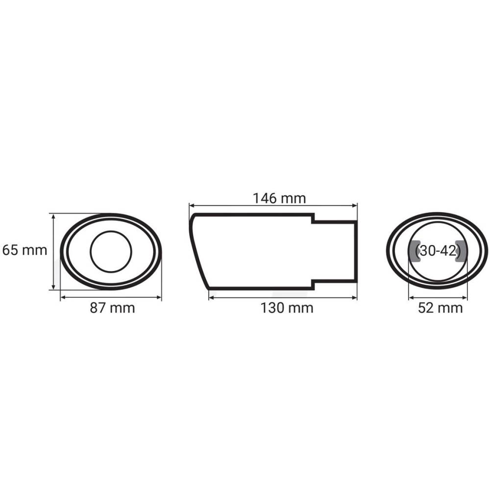 Ornament toba interior 35(52), exterior 60, L210, curbat, 01305 Amio Ornament toba interior 35(52), exterior 60, L210, curbat, 01305 Amio