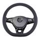 Husa volan 37-39cm neagra, sport, forma D-SHAPE, SWC-22-M, 02304 Amio