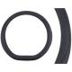 Husa volan 37-39cm neagra, sport, forma D-SHAPE, SWC-22-M, 02304 Amio