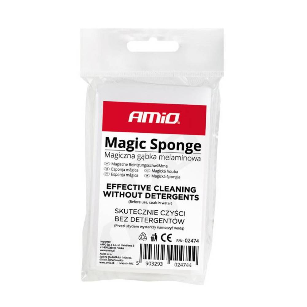 Burete melamina MAGIC Sponge, alb, spalare fara detergent, 02474 Amio
