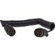 Cablu electric spiralat cu prize 7PIN 12V, max 6 m, 02390 Amio