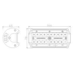 Proiector LED BAR 166x78, 40 LED-uri, combo, 60W, 2600lm, LB0087 TruckLed