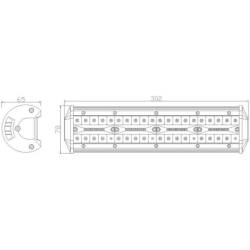 Proiector LED BAR 302x65, 80 LED-uri, combo, 120W, 5200lm, LB0089 TruckLed