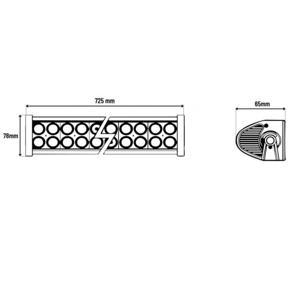Proiector LED BAR 725x78, 132 LED-uri, combo, 198W, 8580lm, LB0082 TruckLed
