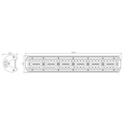 Proiector LED BAR 440x78, 120 LED-uri, combo, 180W, 7800lm, 02541 Amio