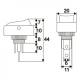 Intrerupator ON/OFF revenire, iluminat LED, verde, 09047