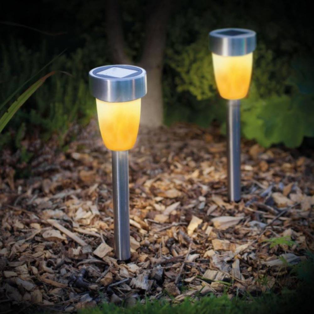 Lampa solara gradina cu senzor lumina, LED, imitatie flacara, 11231 GardenOfEden 