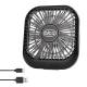 Ventilator cu USB, birou sau auto cu prindere tetiera 524.20 Alca