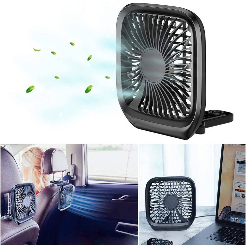 Ventilator cu USB, birou sau auto cu prindere tetiera 524.20 Alca