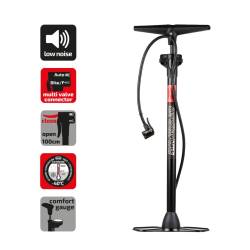 Pompa aer manuala cu manometru, AeroStar Black 10bar 216.30 Heyner