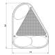Dispersor 175x220, cu triunghi si mers inapoi, dreapta, FT-077 KPCOF Fristom