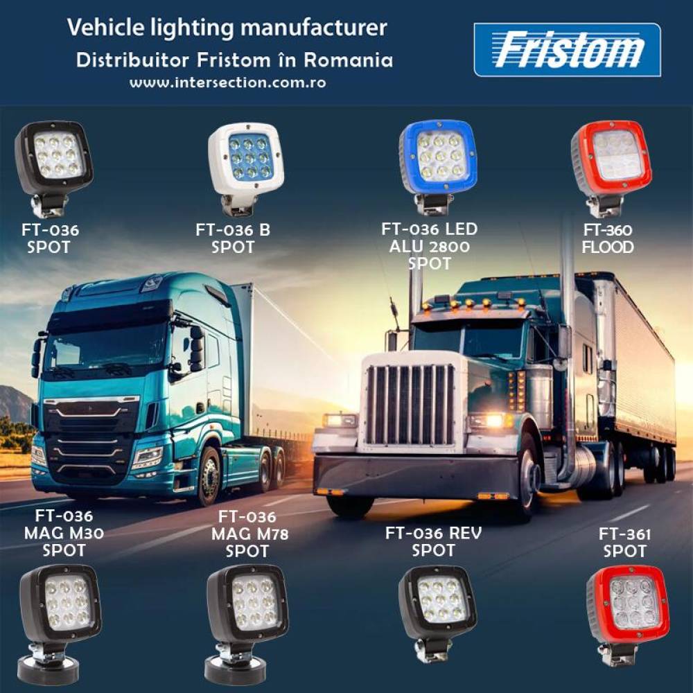 Proiector lucru 100x100, LED, aluminiu, 4100lm, 38W, Spot, rama rosie, FT-361 Fristom