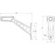Lampa gabarit brat 190mm, LED, oblic la 45°, 3 functii, dreapta, FT-146 P Fristom