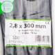 Set 100 coliere plastic 300x2.8mm, negre, 300009N Cofil