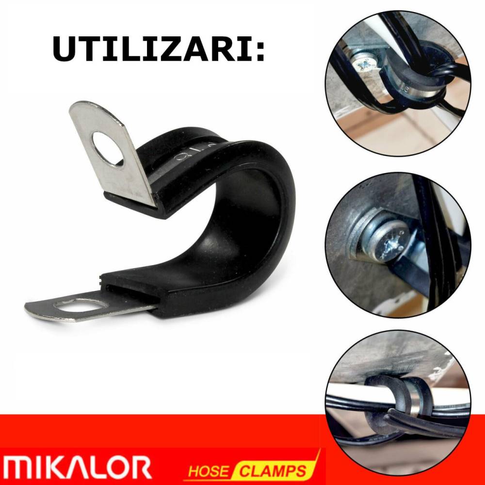 Colier antivibratie cu cauciuc P-Clip formD fi 26/15 Mikalor 03004867